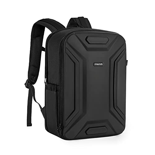 MOSISO Camera Backpack, DSLR/SLR/Mirrorless Camera Bag Waterproof Symmetric Geometric Hard Shell with Tripod Holder & 15-16 inch Laptop Compartment Compatible with Canon/Nikon/Sony, Black