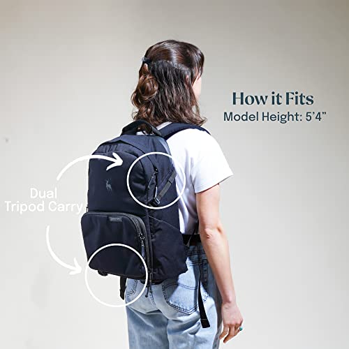 Brevite Jumper Photo Compact Camera Backpack: A Minimalist & Travel-friendly Photography Backpack Compatible With Both Laptop & DSLR Accessories 18L (Black) - Image 6