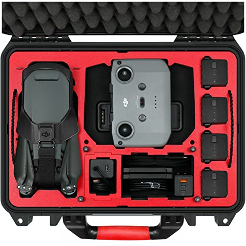 SYMIK P380-M3DL Mavic 3 Dual Layer Waterproof Hard Case for DJI Mavic 3 / Fly More Combo, Mavic 3 Cine with RC Pro / Smart Controller, Mavic 3 Accessories