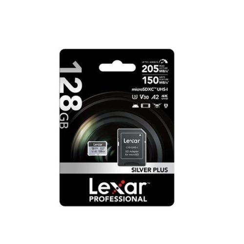Lexar Professional SILVER PLUS 128GB micro SD 205MB/s UHS-I V30