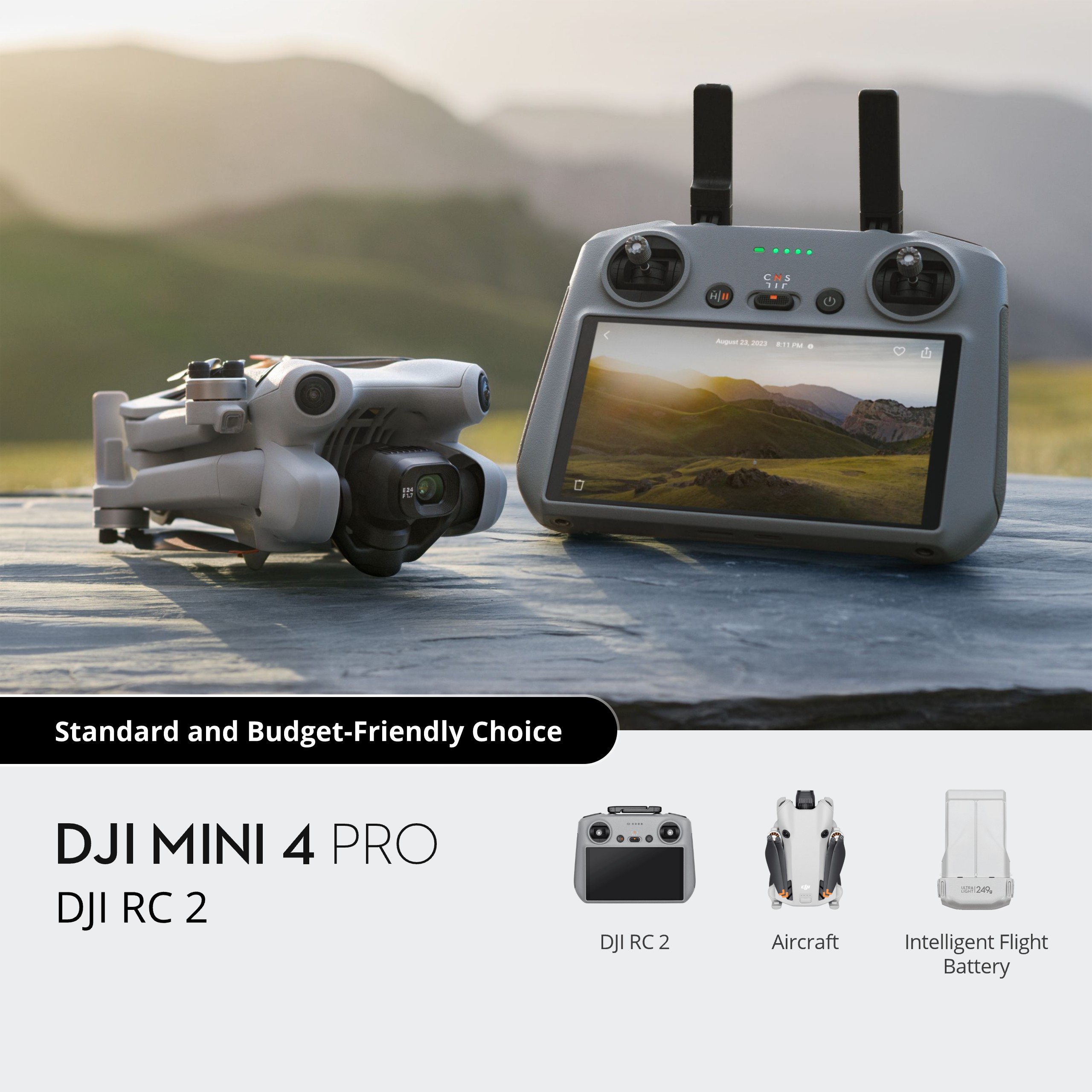 3D DJI Mini 4 Pro (DJI RC 2)